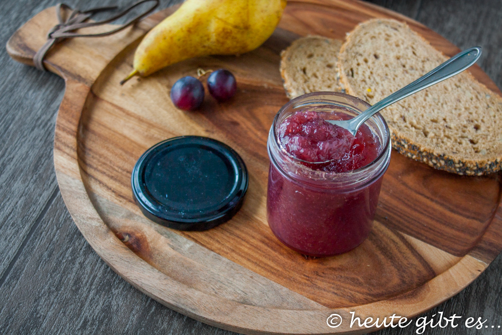 Birnen-Trauben-Marmelade – herbstlich, lecker und supereasy