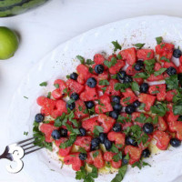Wassermelone-Heidelbeer-Salat