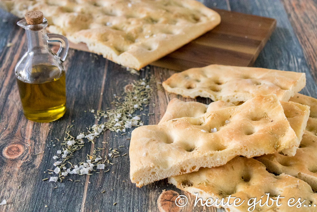 Focaccia Al Rosmarino Leckeres Italienisches Fladenbrot