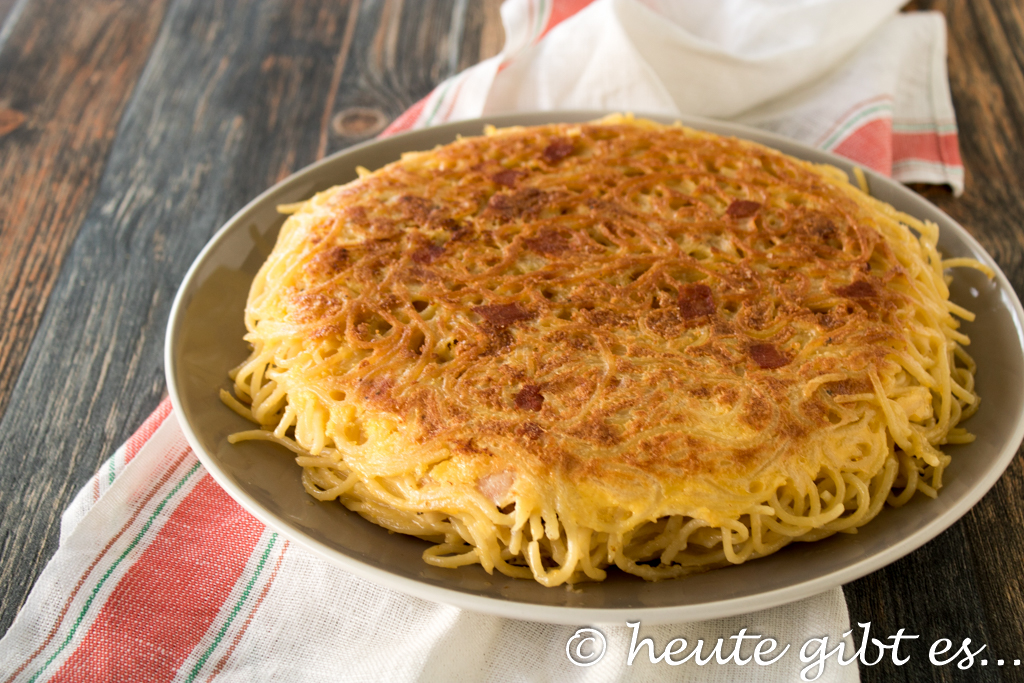 Frittata di spaghetti – eine leckere Resteverwertung für Nudeln